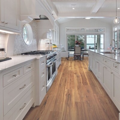 wood look laminate in an IL kitchen